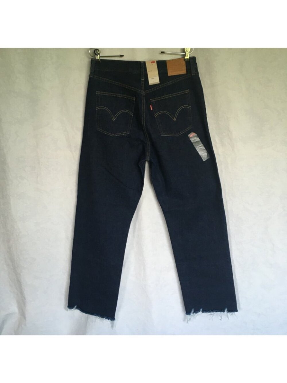 Levis Premium Hidden Button Fly Ribcage 31x32 Blue Jeans Raw Hem NWT - Picture 4 of 10
